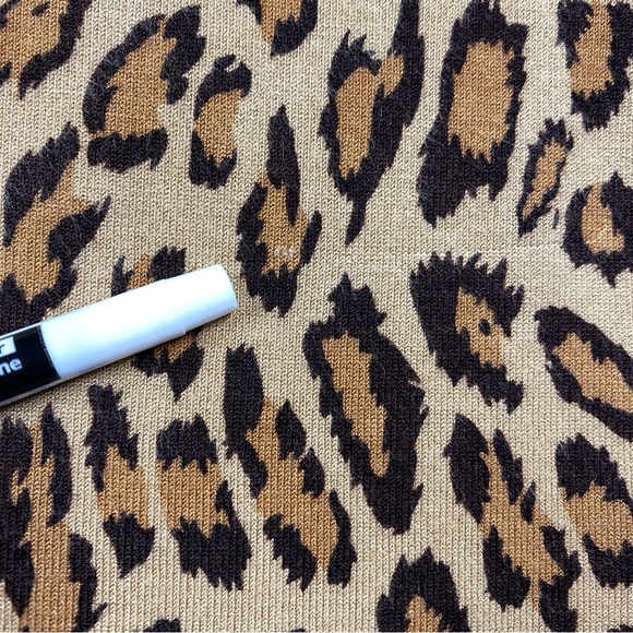 Cache Leopard Print Double Zip Jacket Cardigan Size M Y2K - Picture 4 of 8